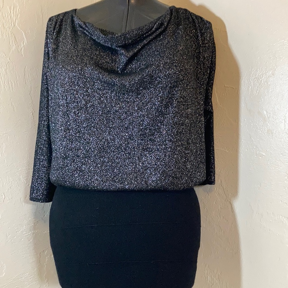 Express Black and Silver Dress Women’s Size S